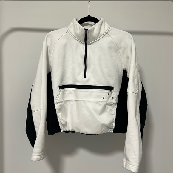 🐼 Nike Jordan 23 Engineered Fleece Oversized Half-Zip Hoodie - Picture 1 of 5